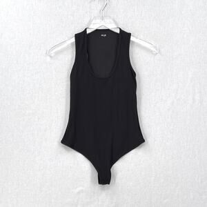 ALIX NYC Scoop Neck Tank Bodysuit XS Black Sleeveless Stretch Layering Capsule